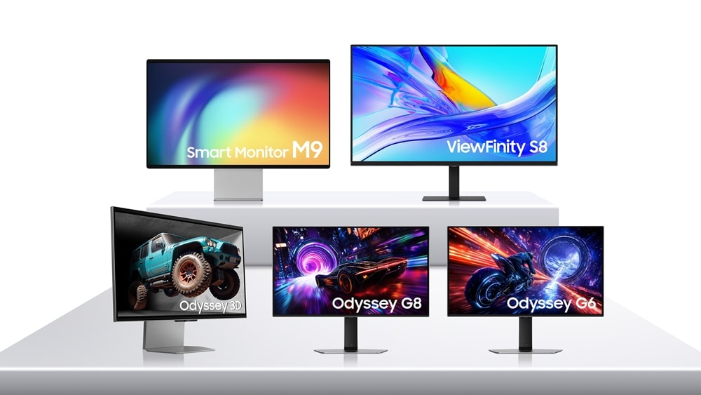 Lineup de monitores da Samsung para 2025 (ViewFinity, Odyssey, Smart Monitor)