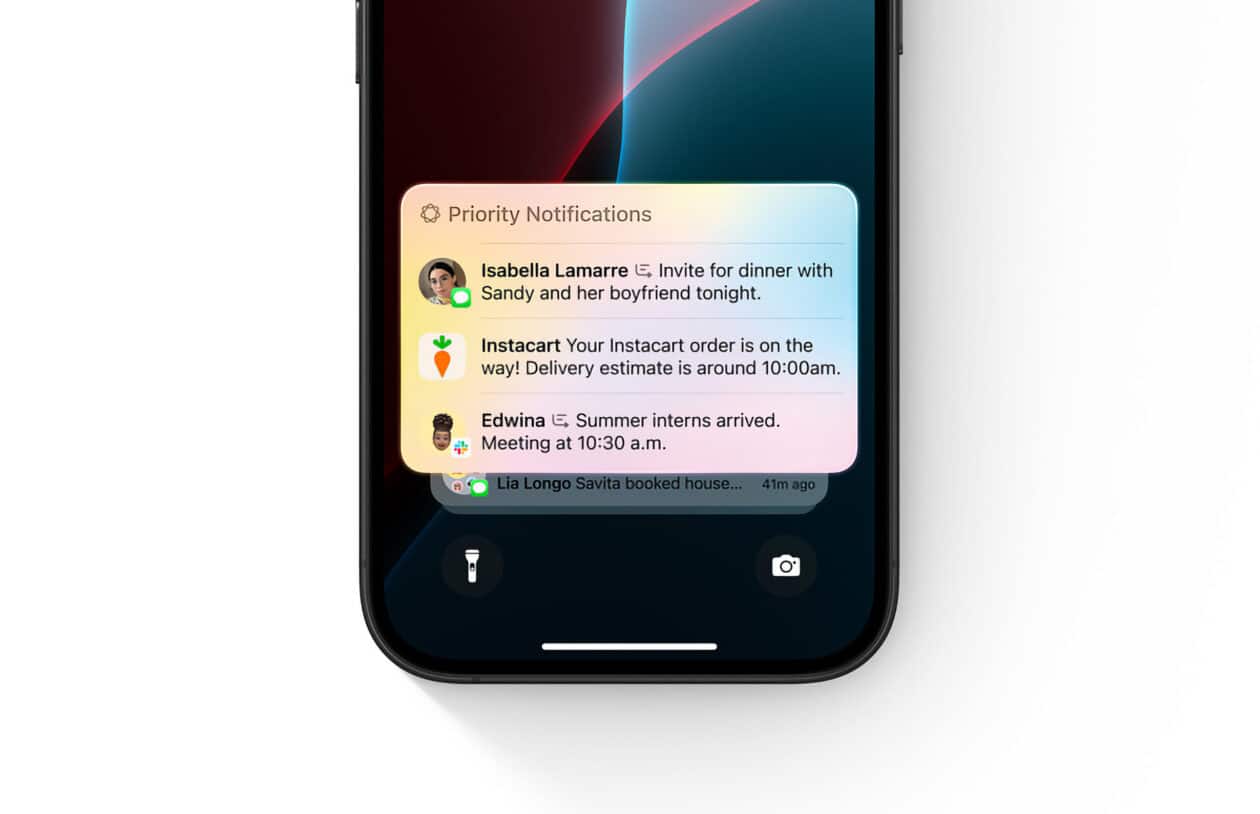 Resumo de notificações da Apple Intelligence