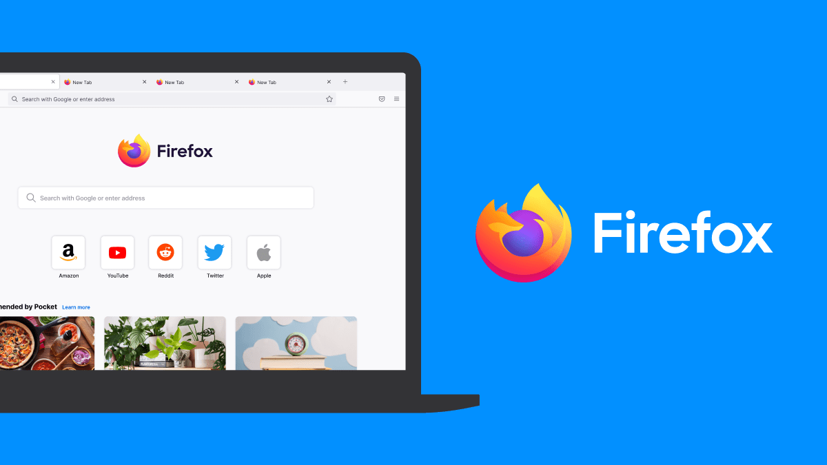 Ilustração do Firefox no computador