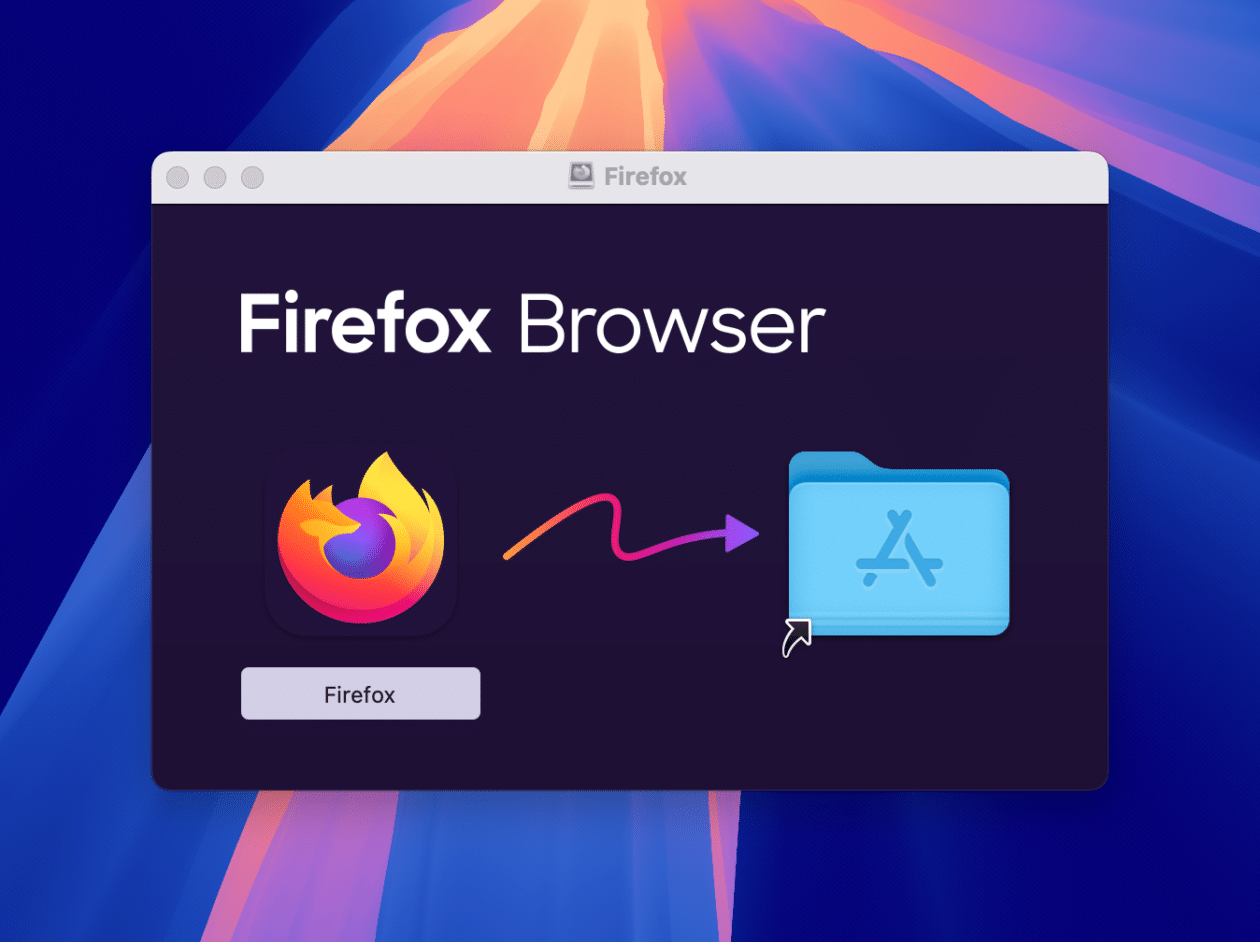 Instalador do Firefox para macOS