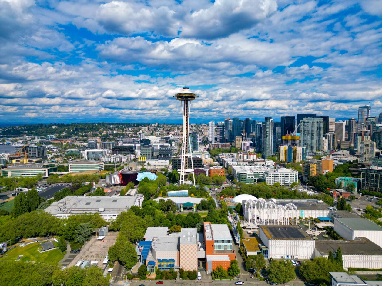 Cidade de Seattle (EUA) vista de cima