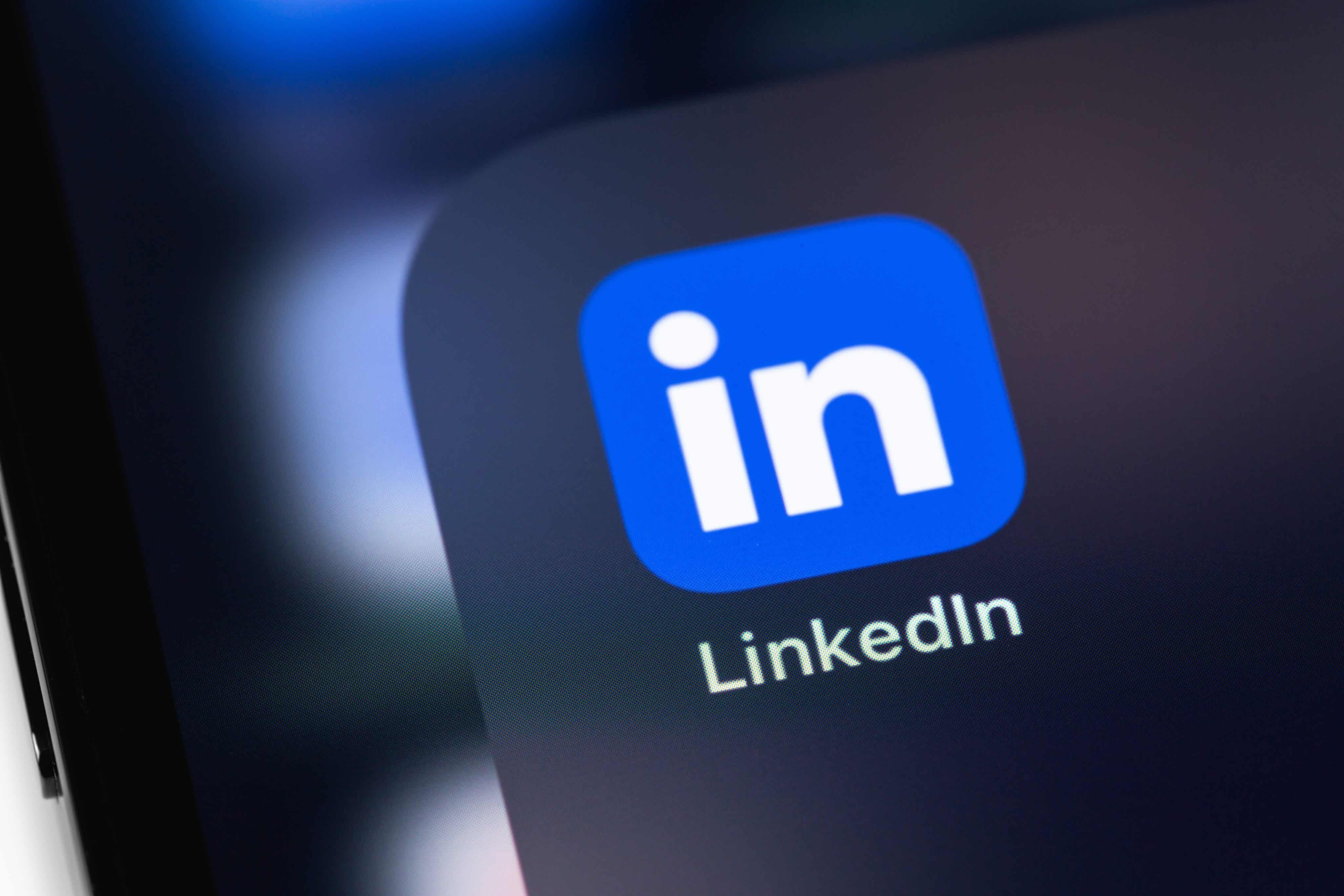 Ícone do LinkedIn no iPhone