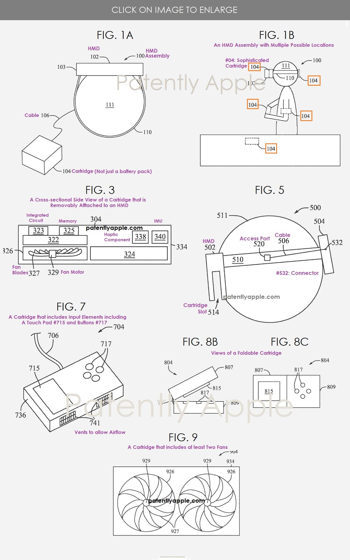 Patente de cartucho para englobar componentes de headset 