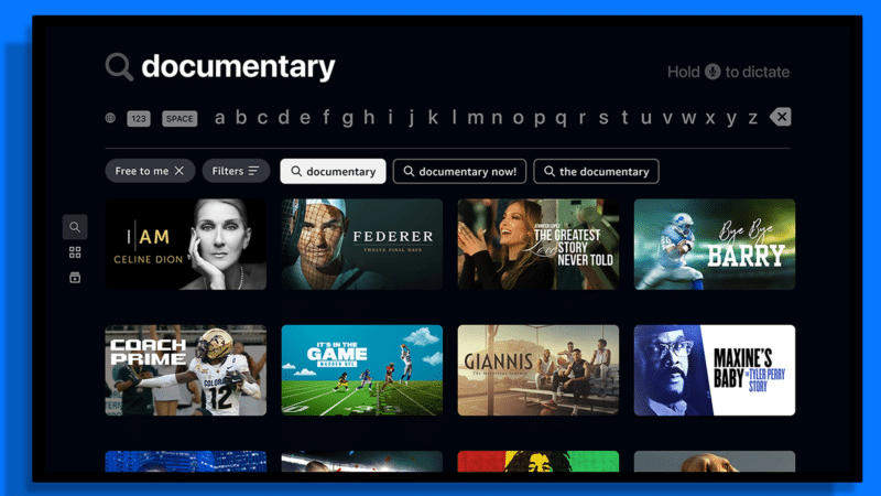 Redesign do app Amazon Prime Video
