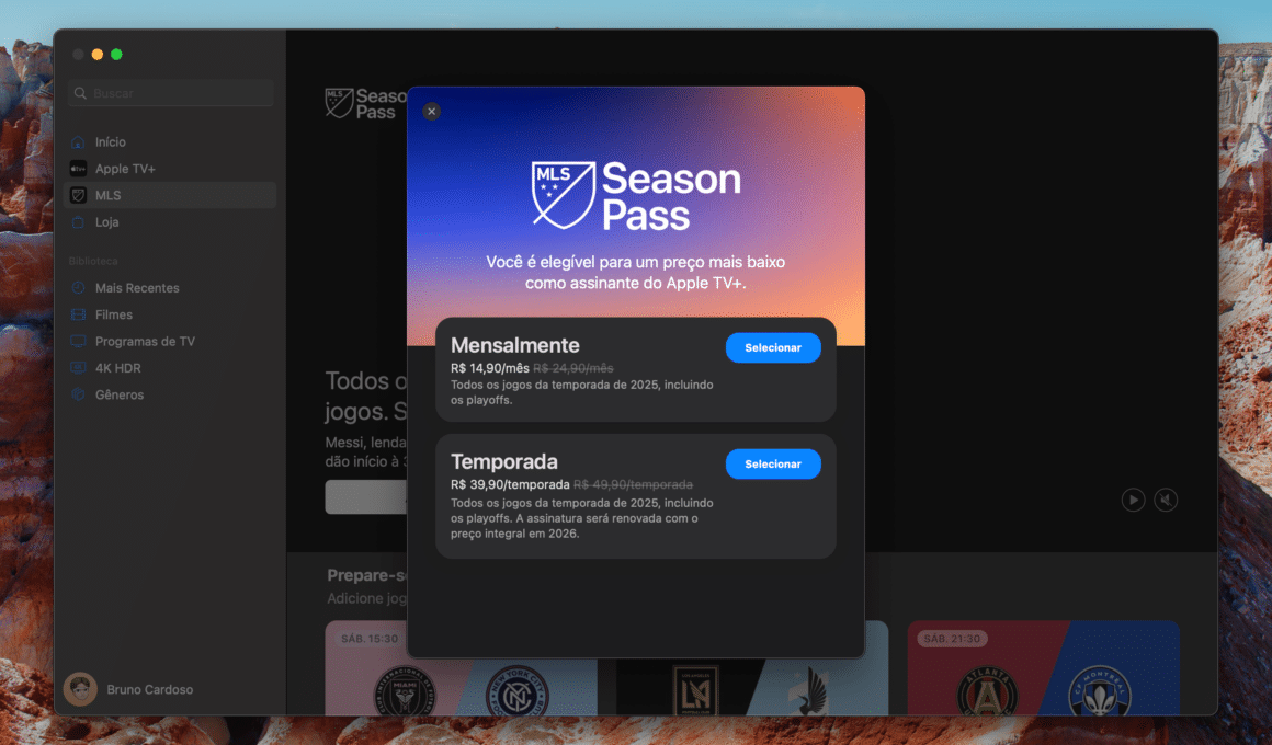 Novos preços do MLS Season Pass no Brasil