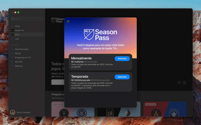 Novos preços do MLS Season Pass no Brasil