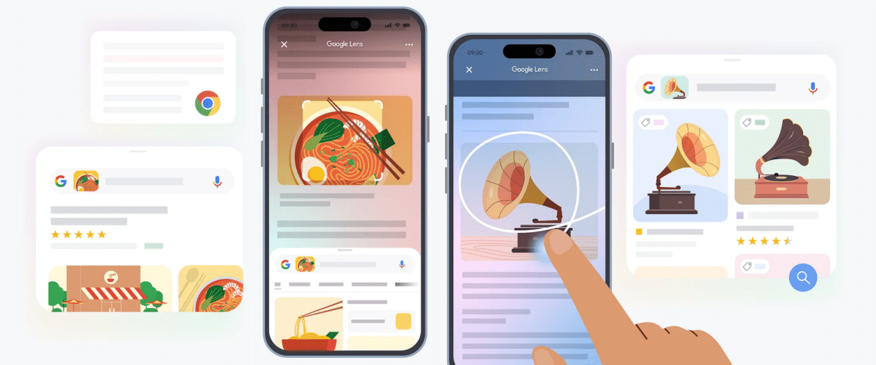 Google leva busca visual ao iPhone, semelhante ao Circle to Search