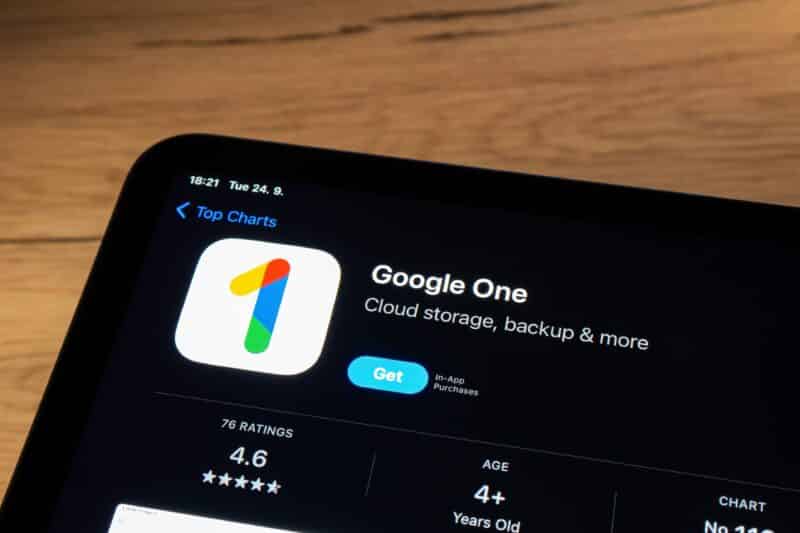 App Google One na App Store (iPad)