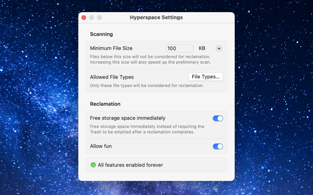 App Hyperspace libera armazenamento do Mac sem apagar seus arquivos