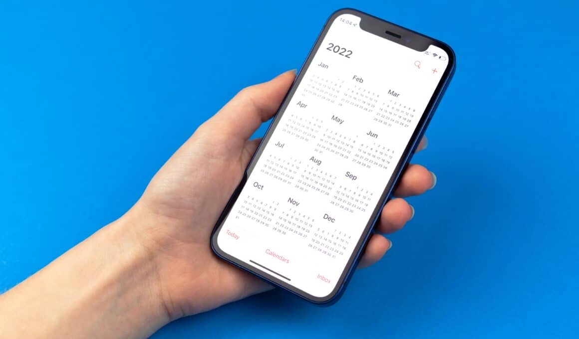 App Calendário no iPhone