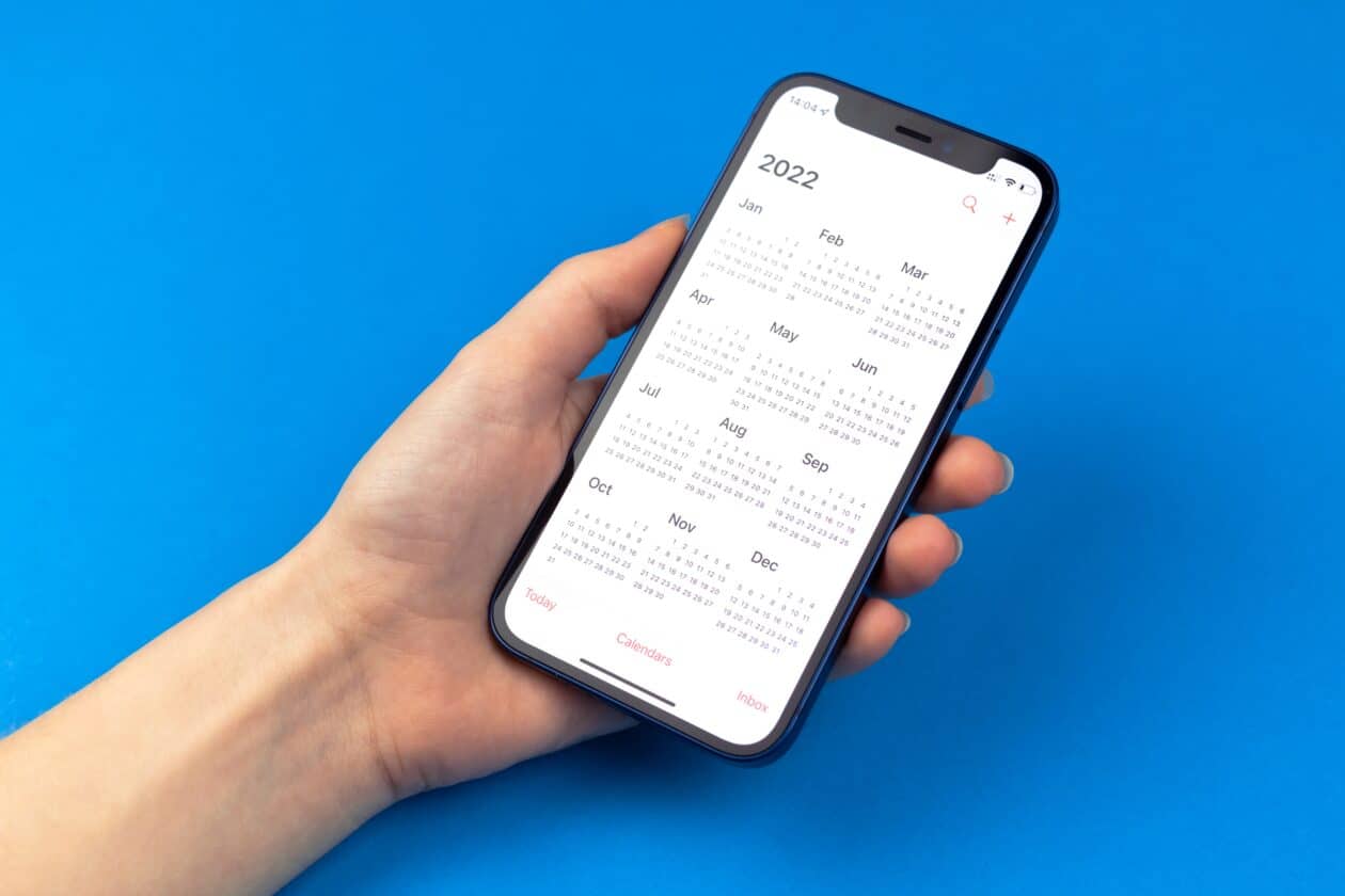 App Calendário no iPhone