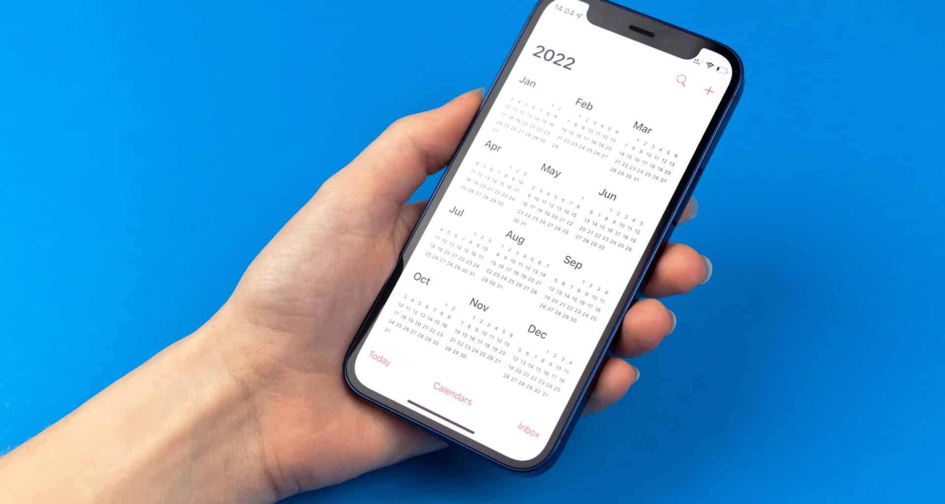 App Calendário no iPhone