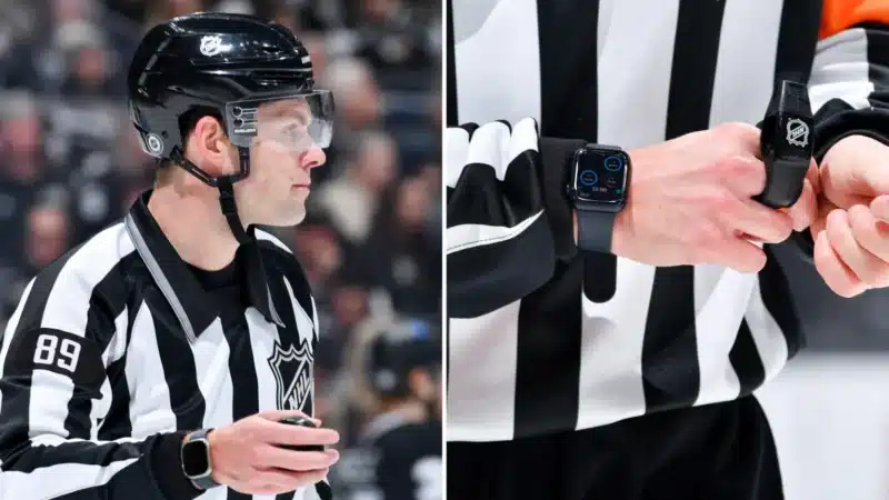 Aplicativo NHL Watch Comms no Apple Watch