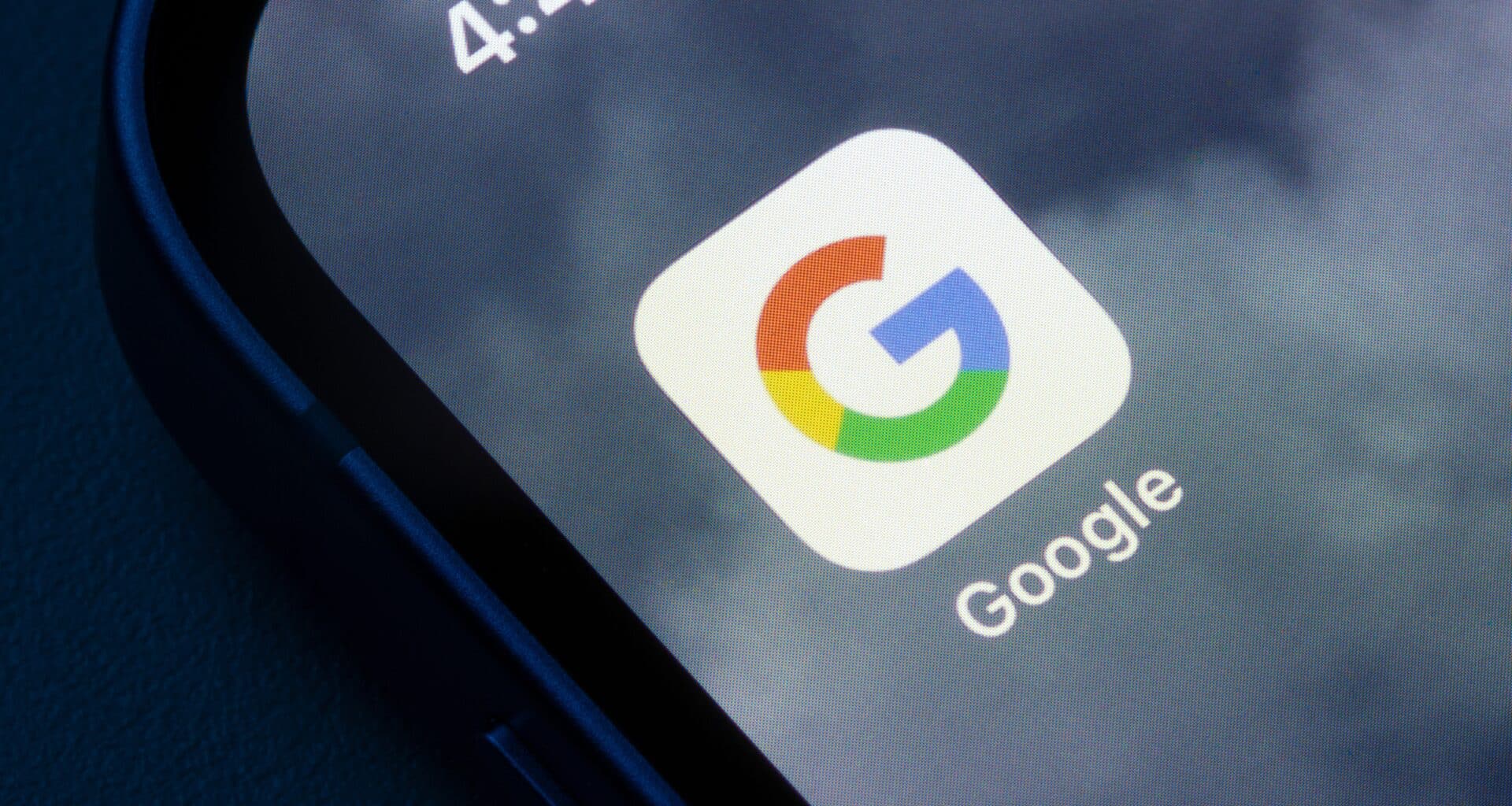 App do Google em um iPhone
