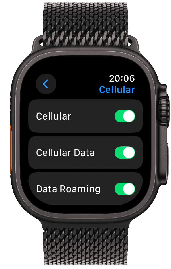 Roaming no Apple Watch