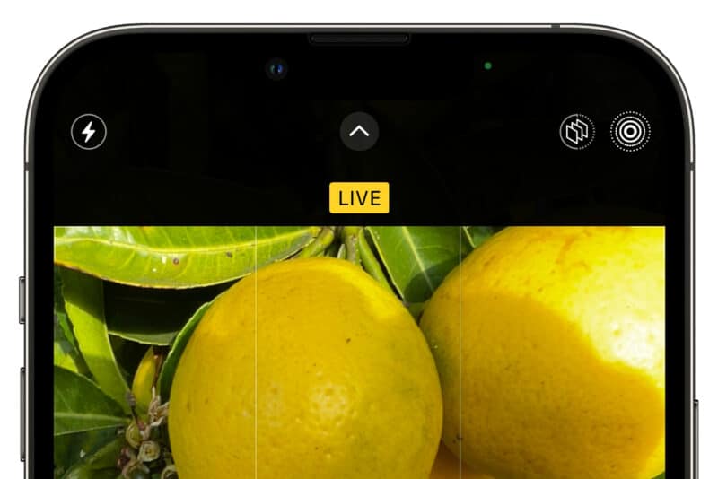 Ícone de Live Photo no iOS