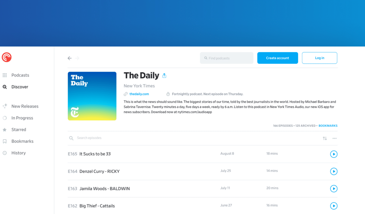 Pocket Casts Web Player