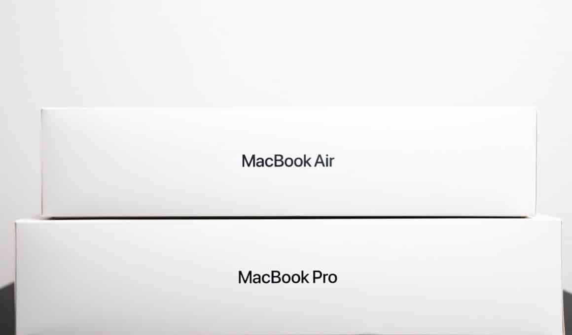 Caixas do MacBook Air e MacBook Pro