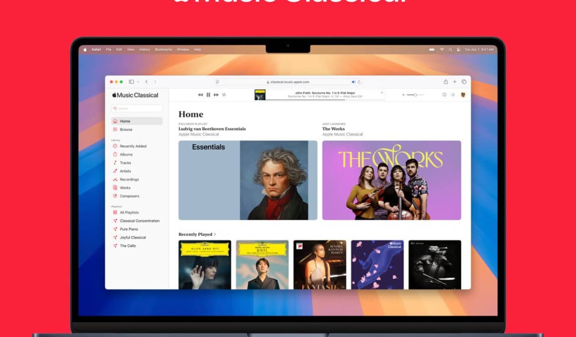 Apple Music Classical na web