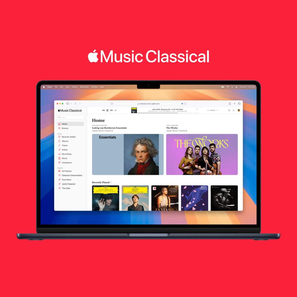 Apple Music Classical agora pode ser acessado também pela web