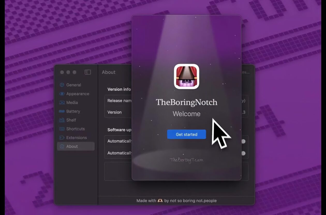 App TheBoringNotch transforma o notch do Mac em uma útil central de controle