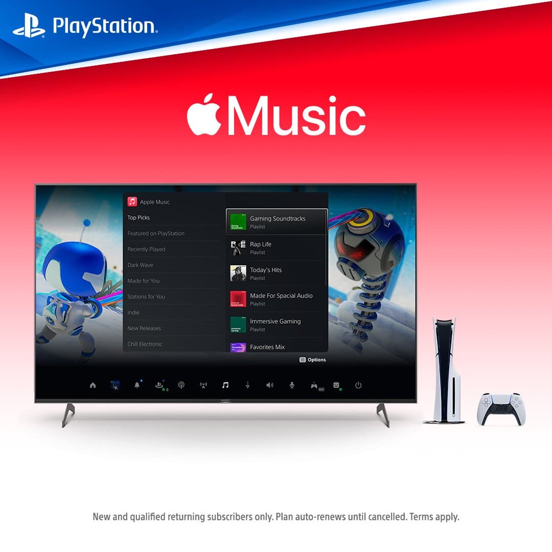 Sony volta a oferecer acesso gratuito ao Apple Music para donos de PS5