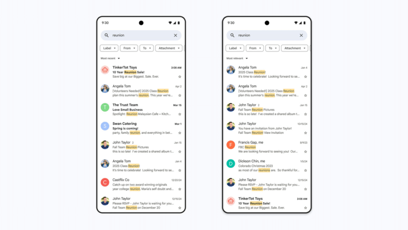 "Mais relevantes" do Gmail