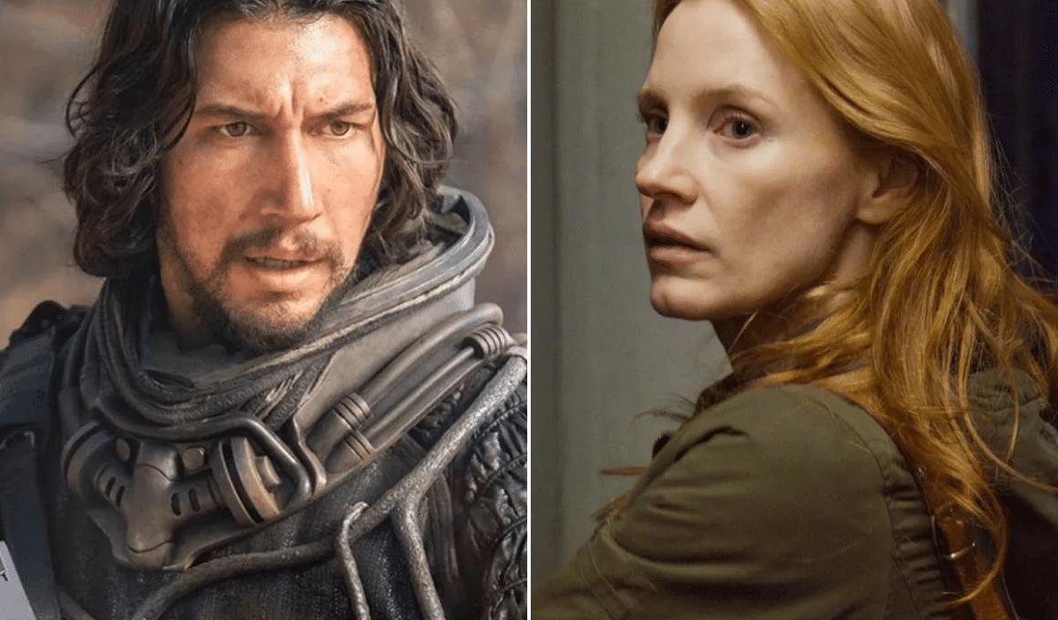 Adam Driver e Jessica Chastain