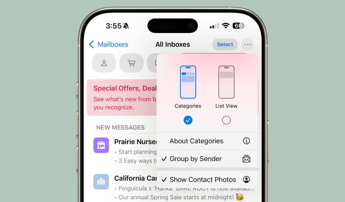 App Mail no iOS 18.5