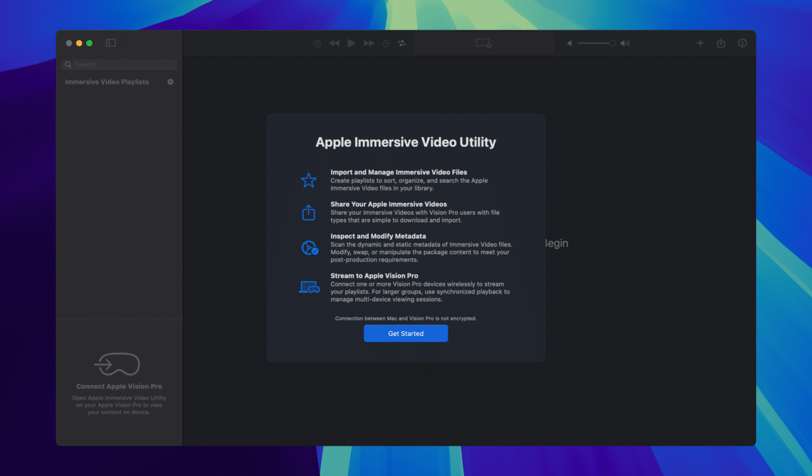 Apple Immersive Video Utility para macOS
