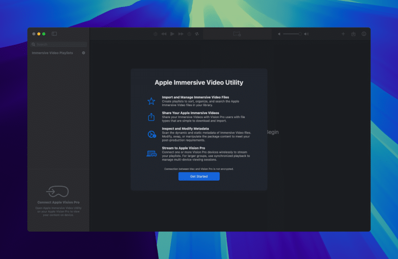 Apple Immersive Video Utility para macOS