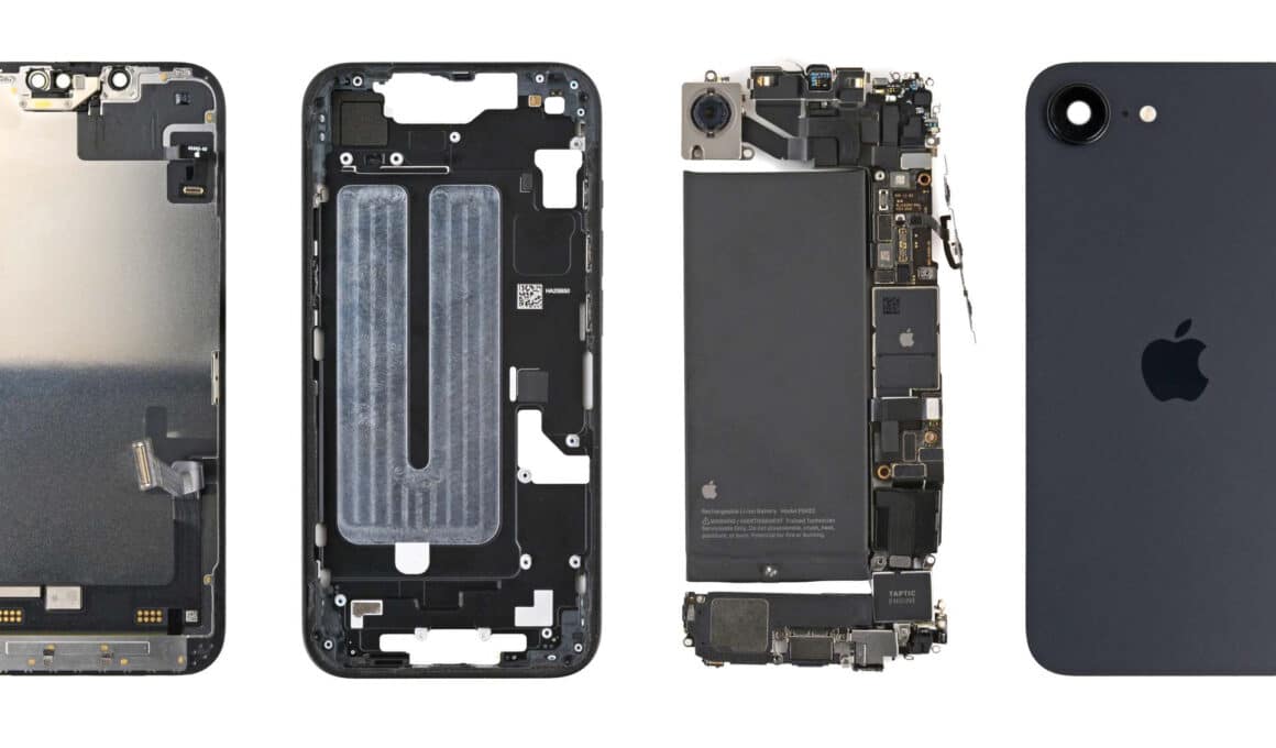 iPhone 16e desmontado