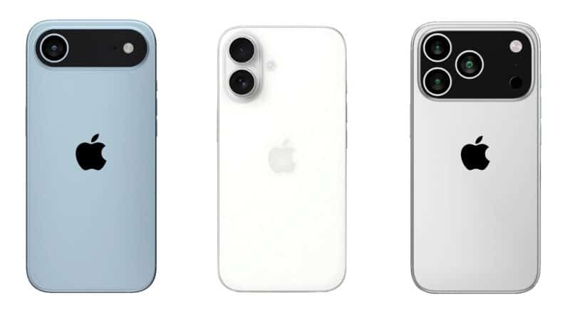Conceito dos modelos da linha "iPhone 17"