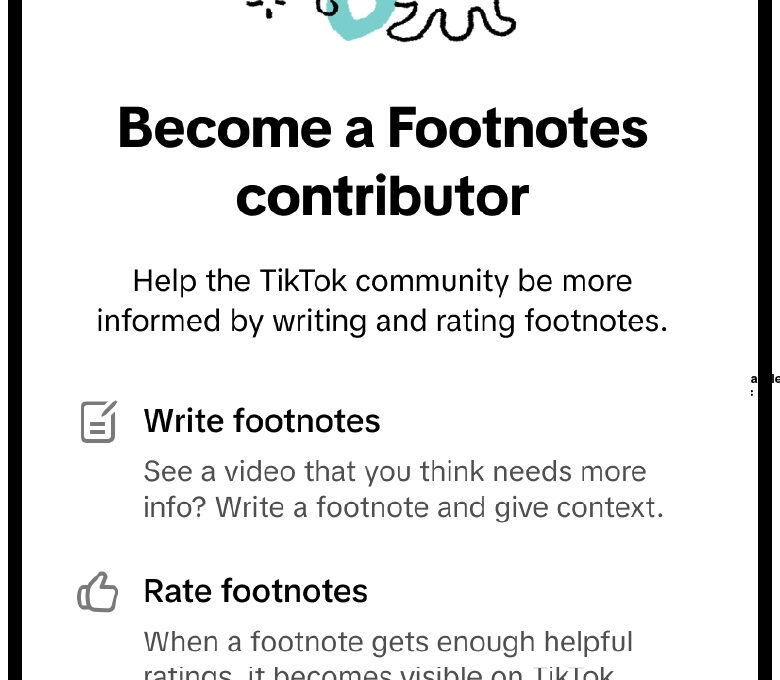 Footnotes do TikTok