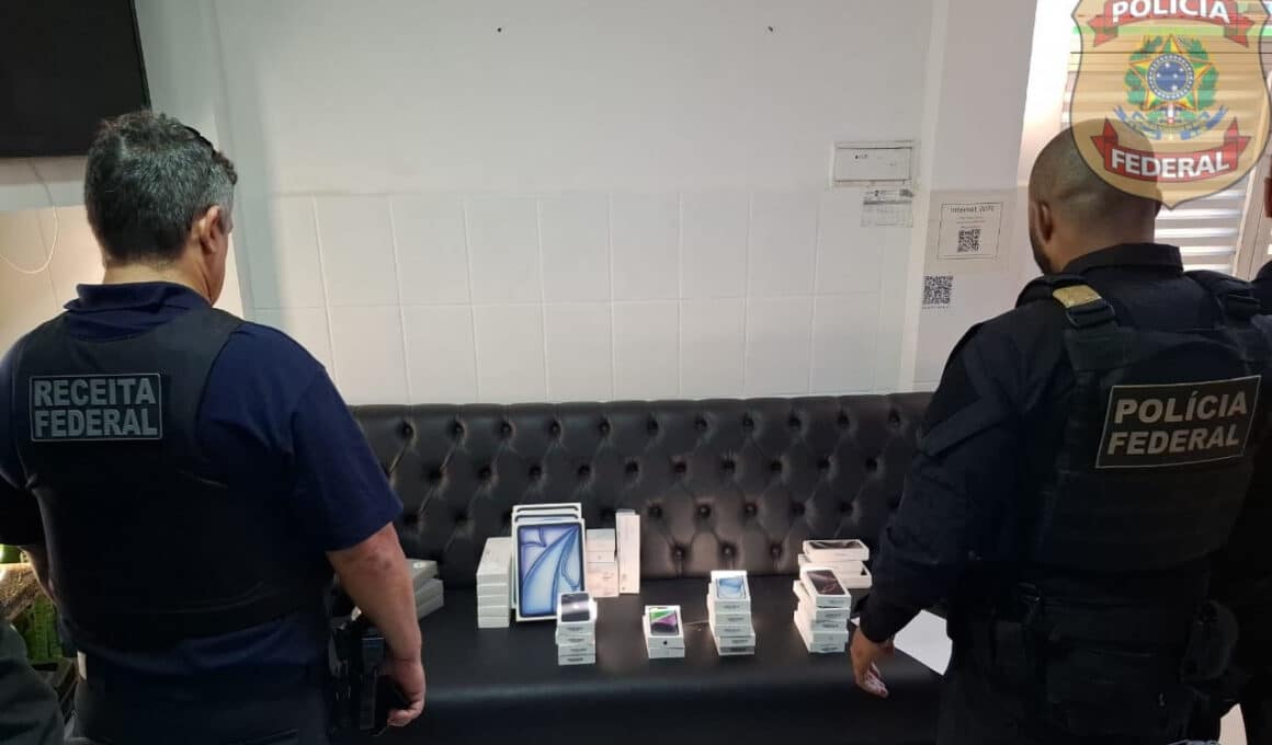 Operação da Polícia Federal em parceria com a Receita Federal contra comércio ilegal de eletrônicos