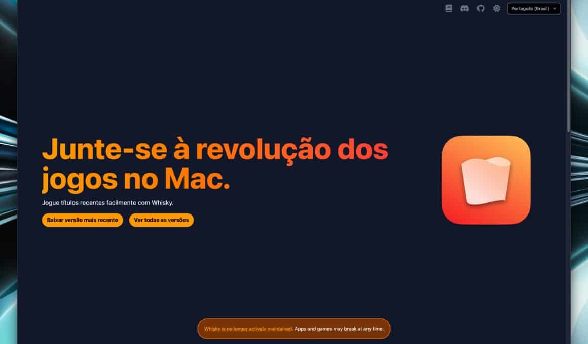 Site do Whisky, app que permite que programas em Win32 rodem no macOS