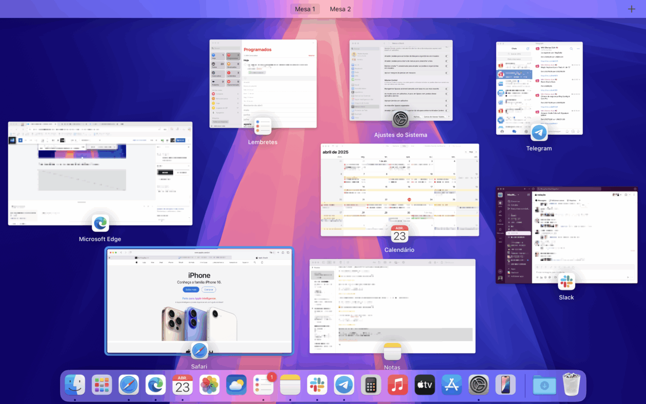 Mission Control no Mac