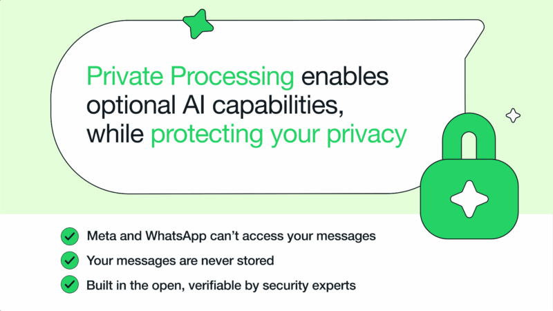 Private Processing no WhatsApp