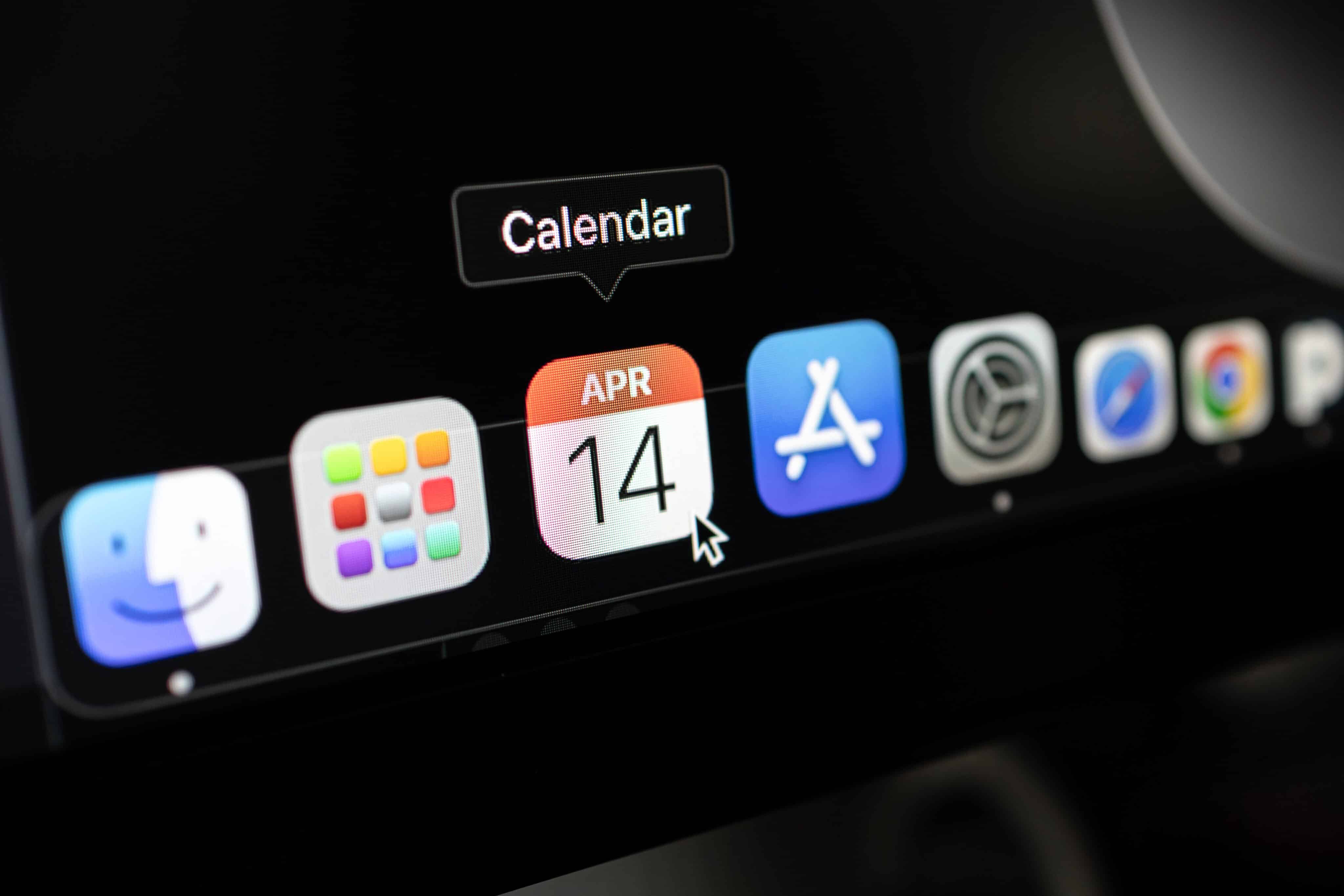 Ícone do app Calendário no Dock do macOS