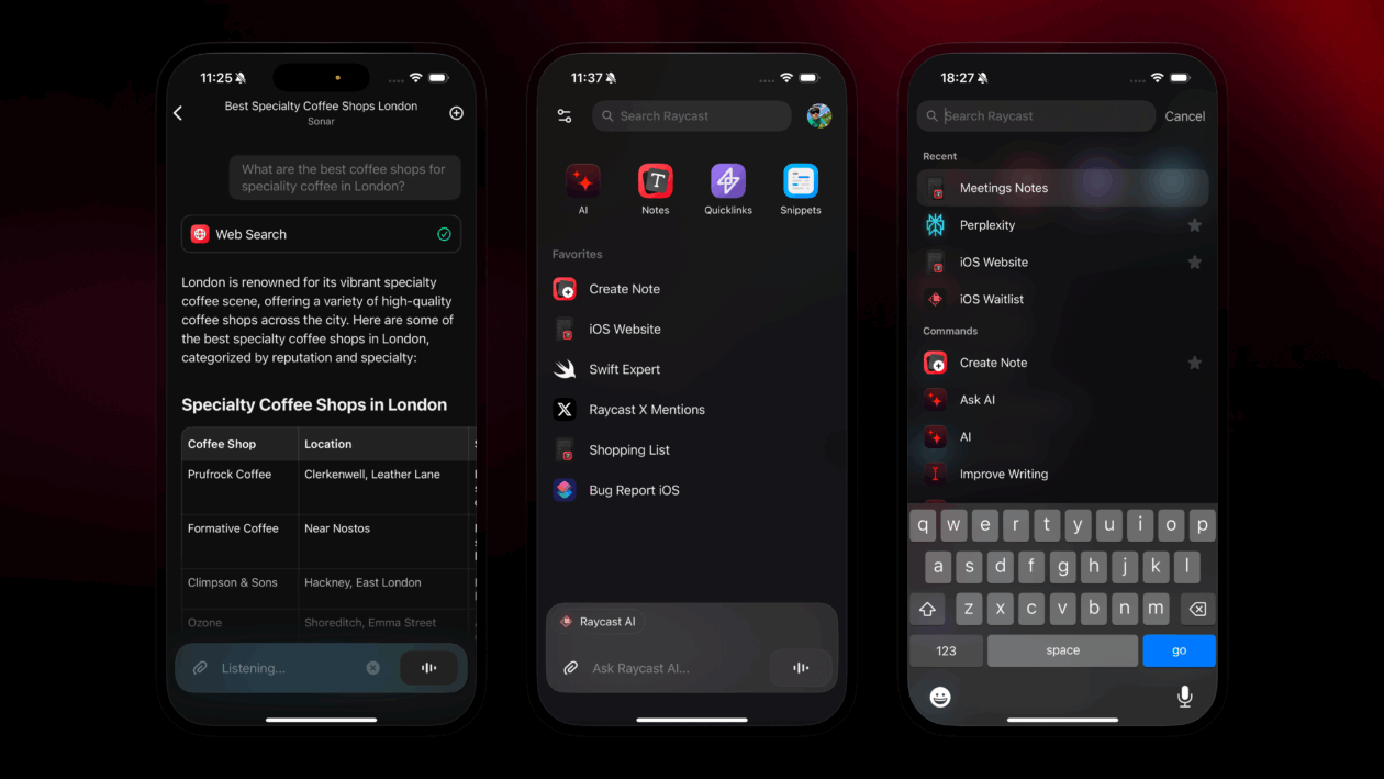 Raycast para iOS