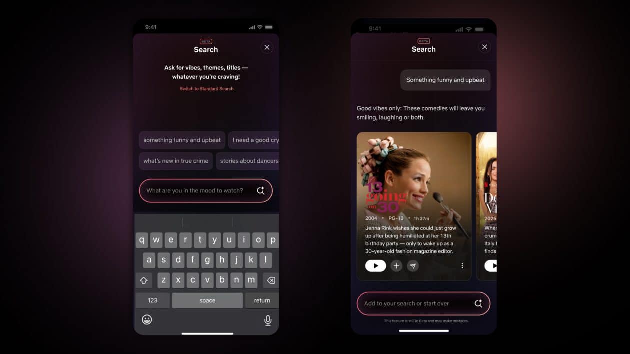 Busca por IA no app Netflix
