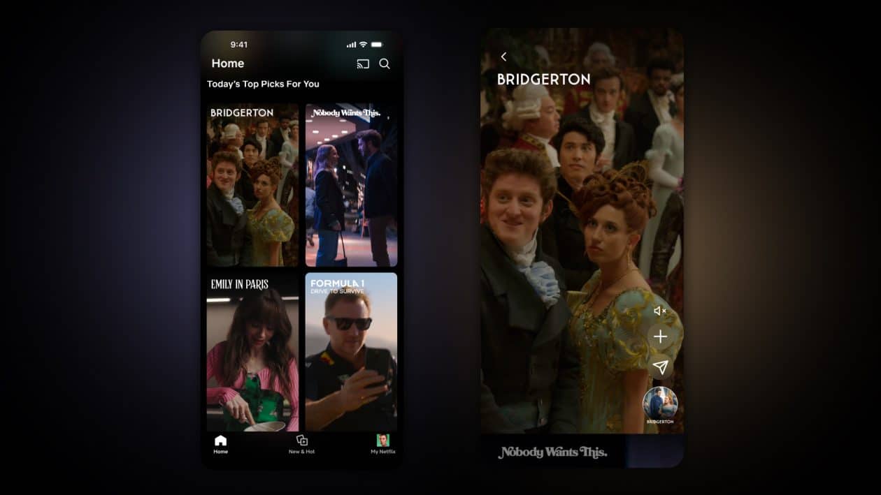 Feed de vídeos verticais na Netflix