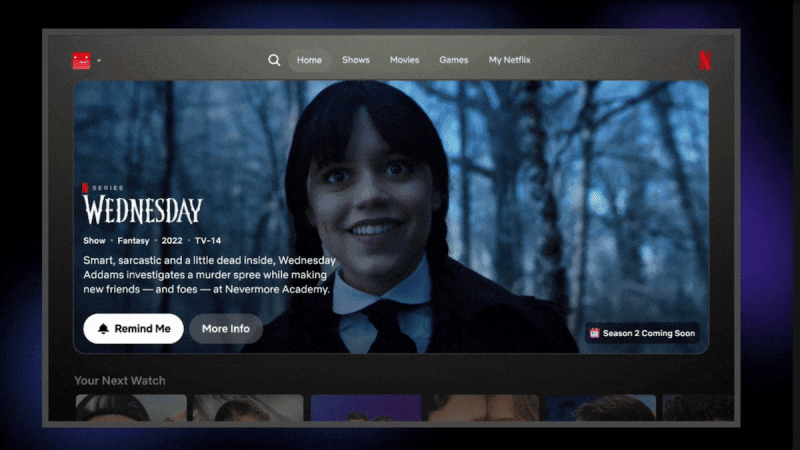Redesign da interface da Netflix na TV