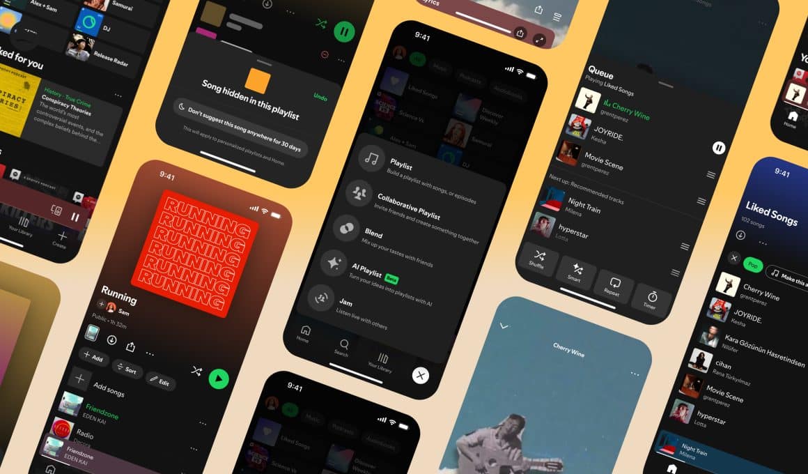Novo design do app Spotify
