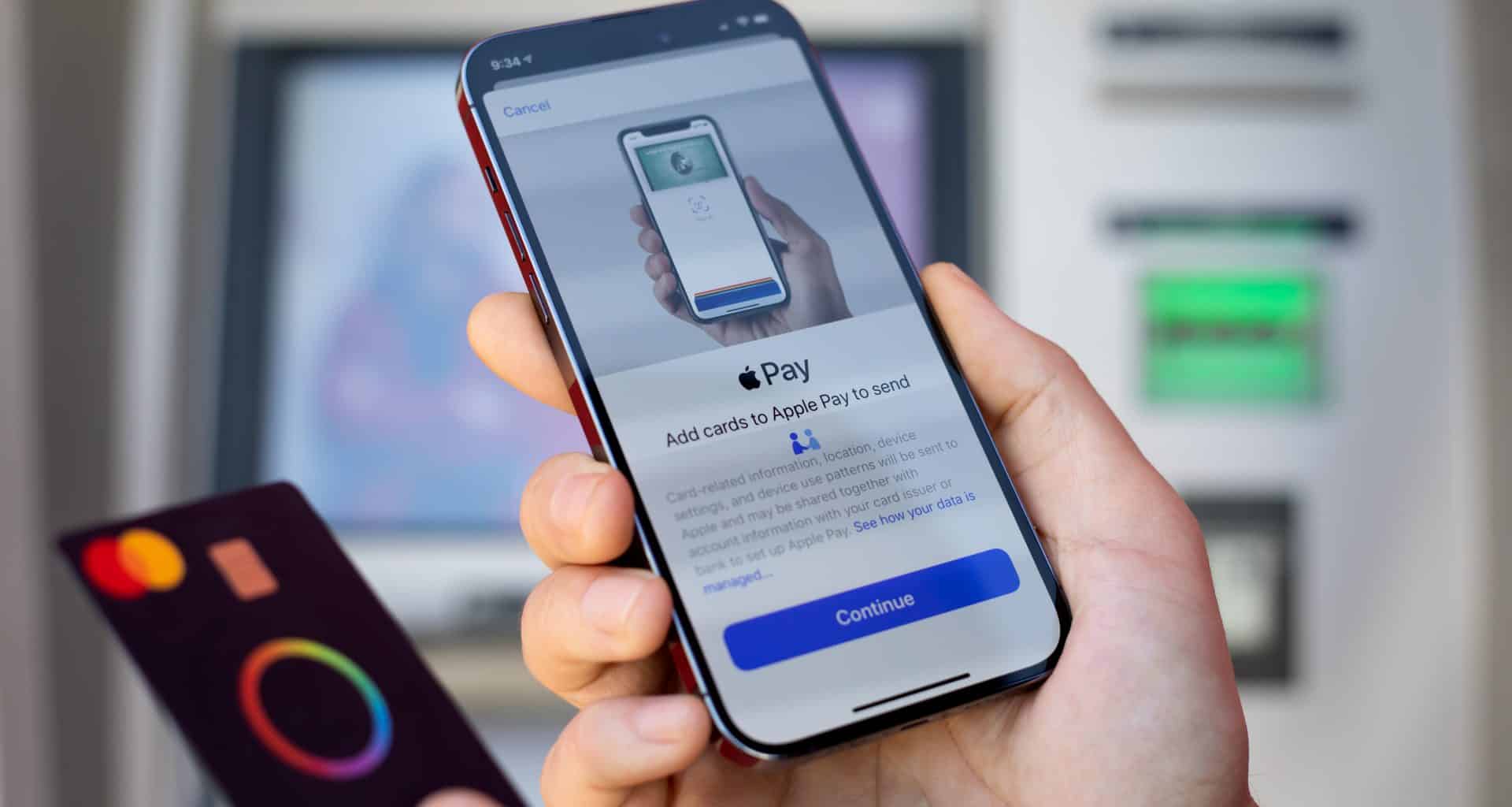 Configuração do Apple Pay no iPhone com cartão de crédito/débito