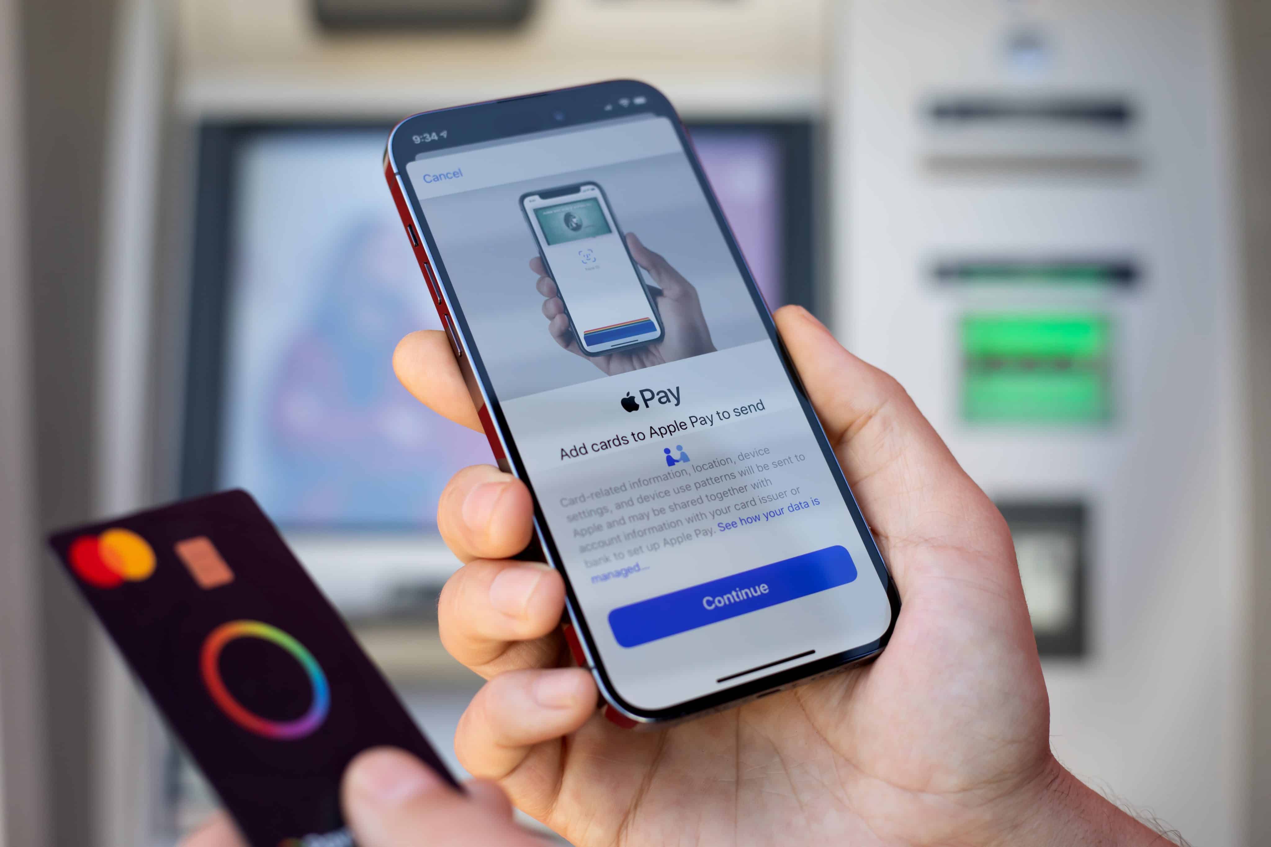Configuração do Apple Pay no iPhone com cartão de crédito/débito