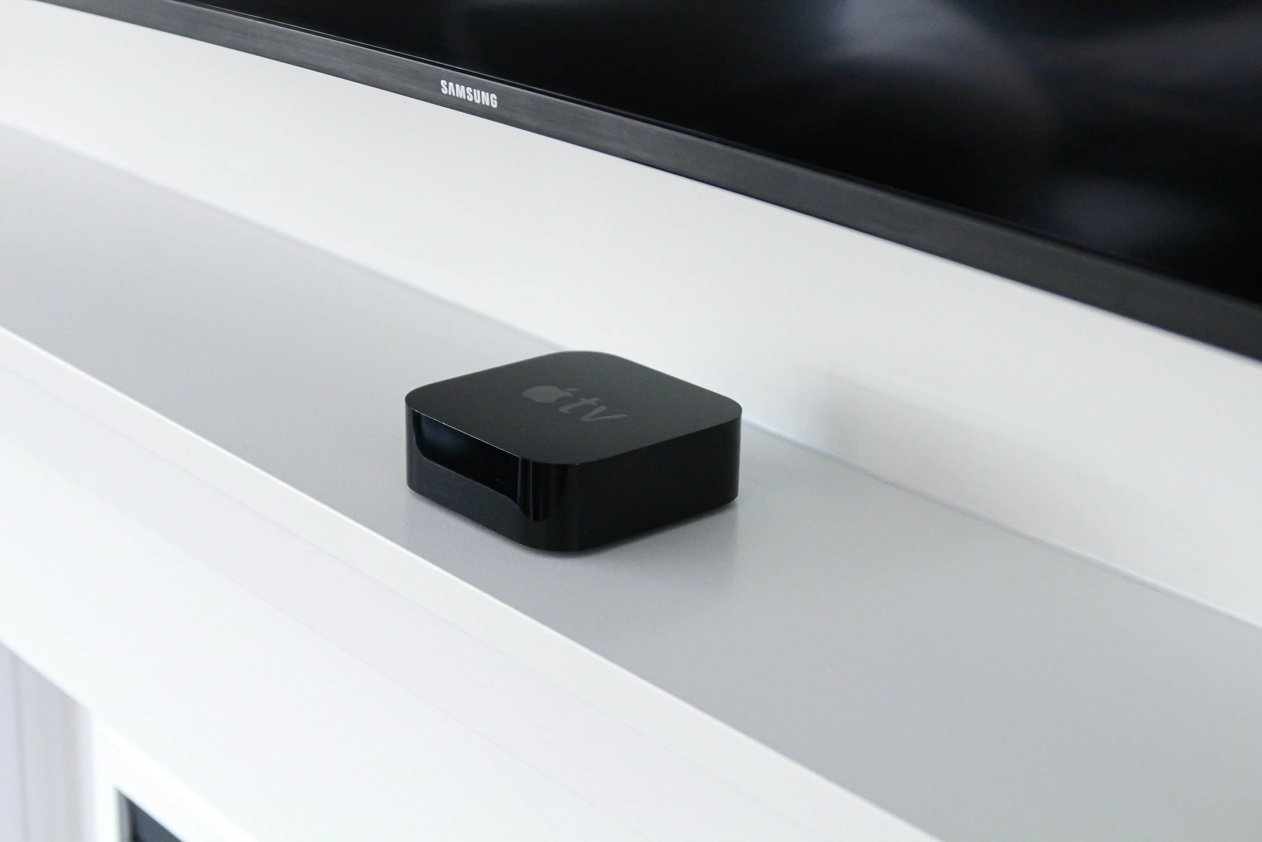 Apple TV com uma TV da Samsung