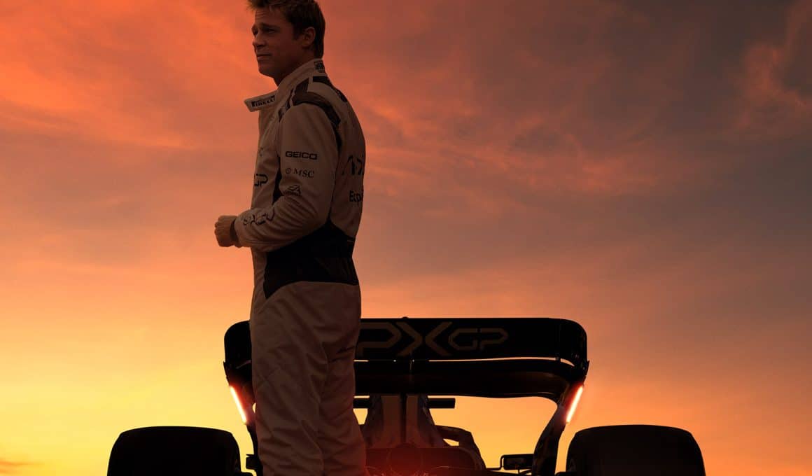 Pôster do filme "F1", com Brad Pitt
