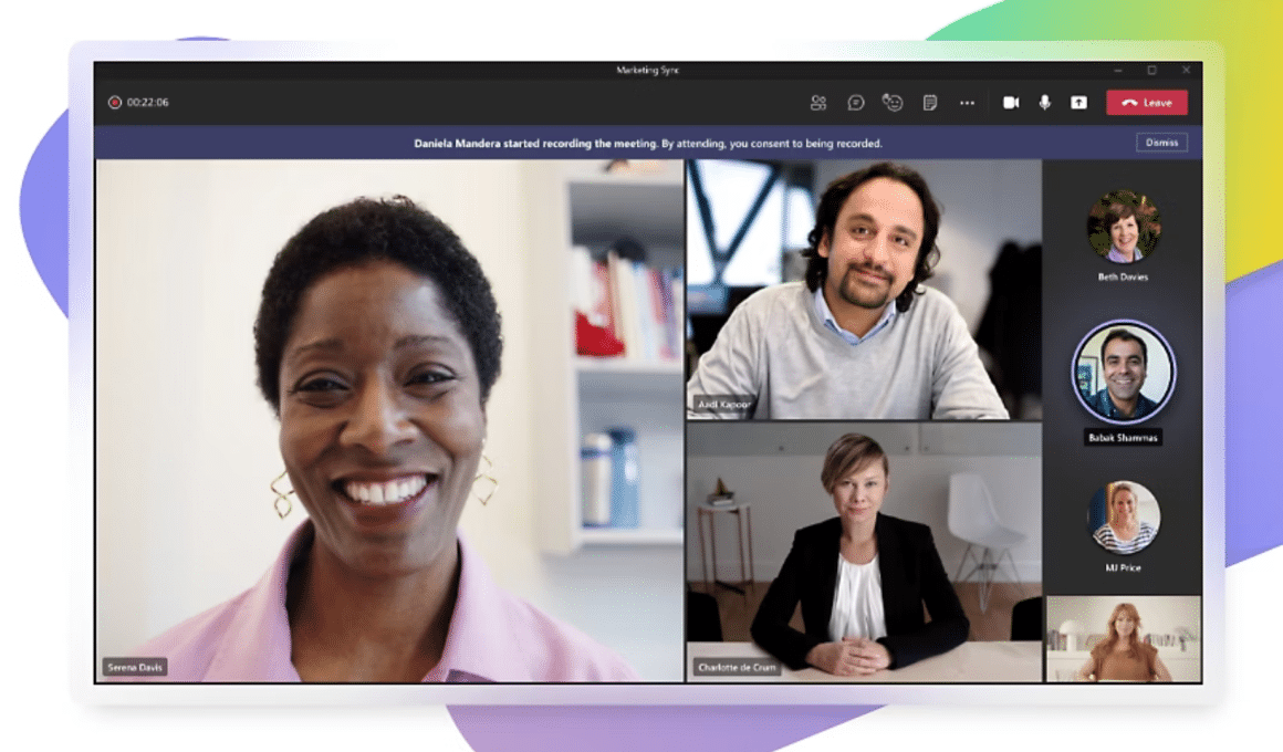 Gravação de tela no Microsoft Teams