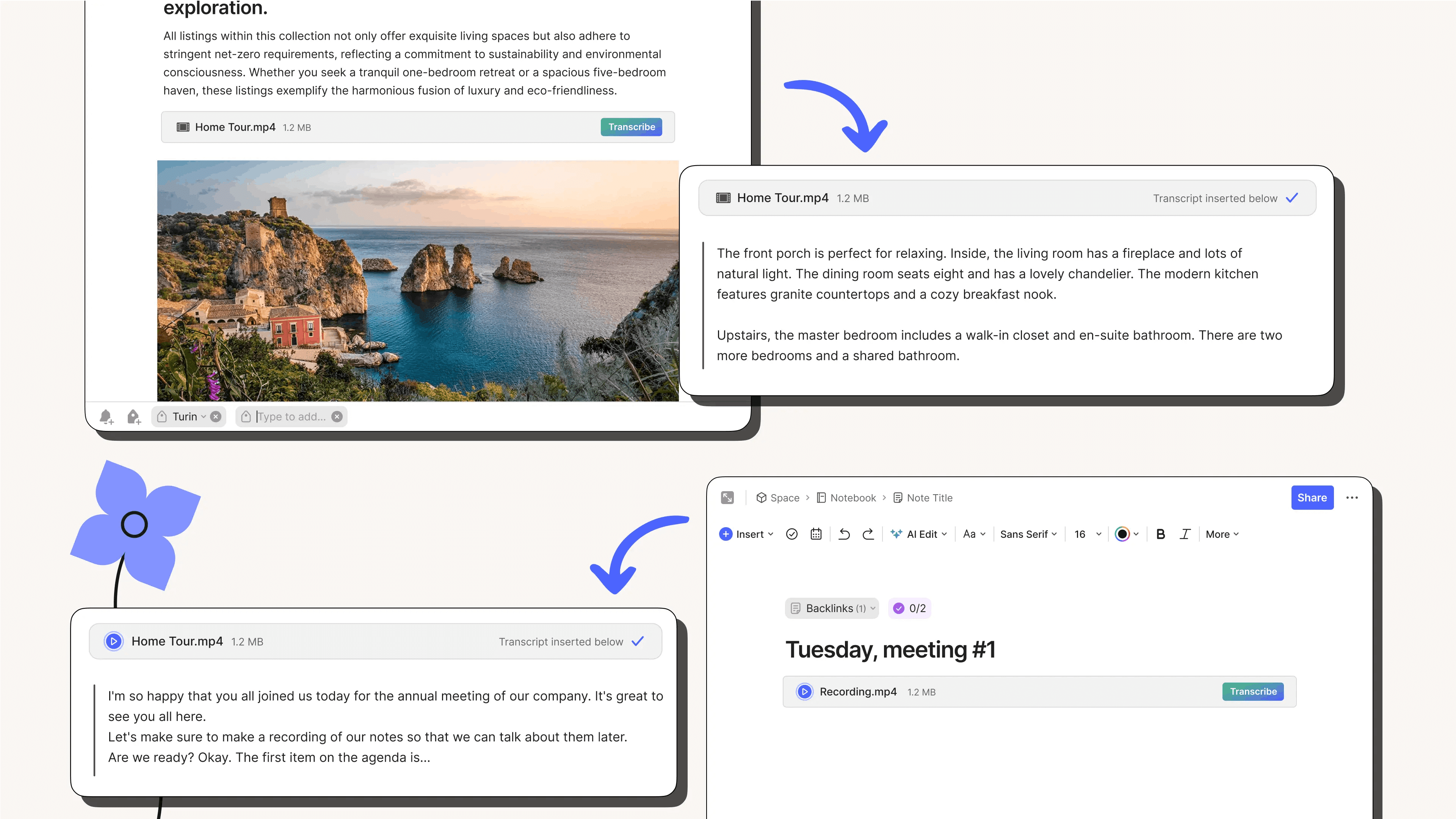 AI Transcribe do Evernote
